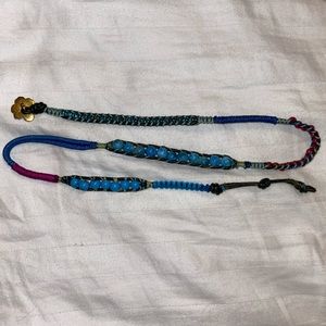 handmade beaded adjustable bracelet/anklet